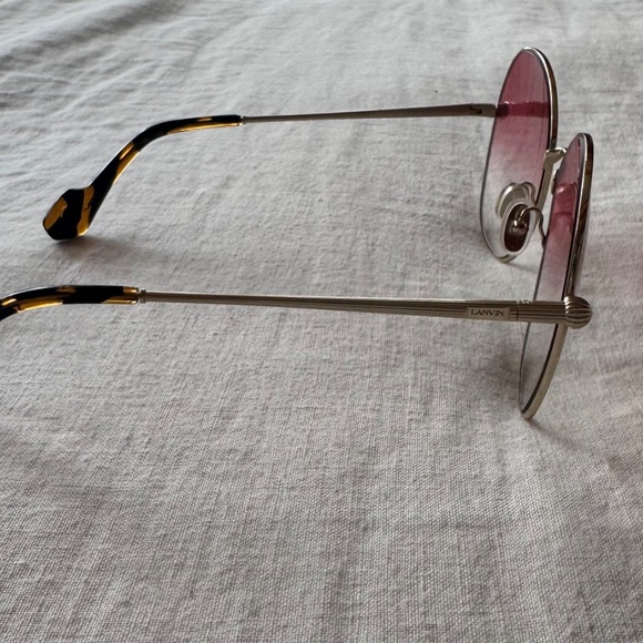 Lanvin rose tinted 70s style sunglasses - Picture 2 of 5